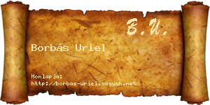Borbás Uriel névjegykártya
